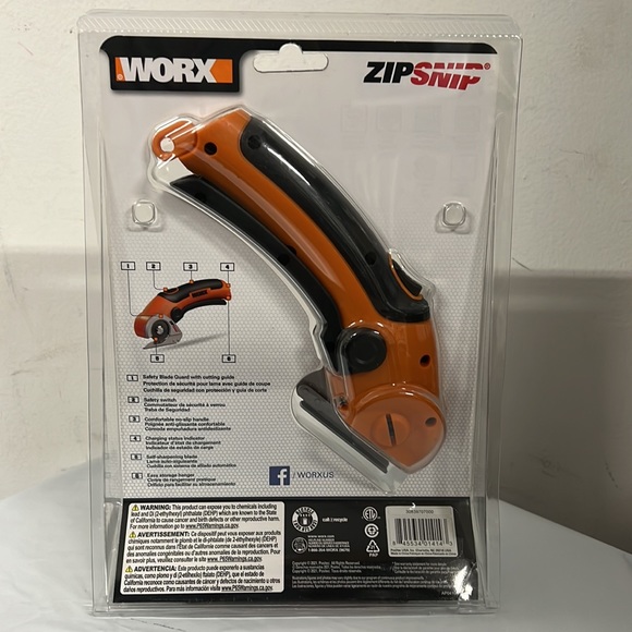 NEWR - WORX 4V ZipSnip Rechargeable Electric Battery Powered Scissors - Picture 6 of 9